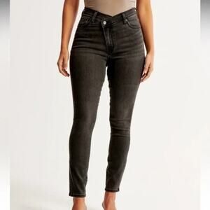 NWT ABERCROMBIE & FITCH Crossover Waist The Super‎ Skinny Ankle High Rise Sz 27